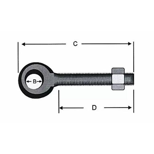 Delikli, Gözlü Civata M10 - 50 Adet