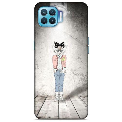 Oppo Reno 4 Lite Kılıf FunnyMaX (39) Liquid Crystal Kılıf Açık Gri Kedl