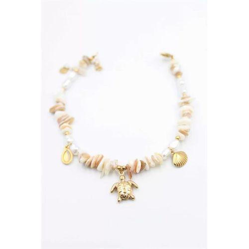 Doğal Taş Halhal - Altın