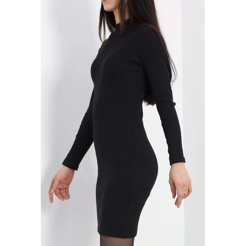 pilelistore Kaşkorse Yırtmaçsız Elbise Siyah