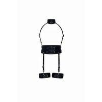 Siyah Harness Takım Geniş Bel Boyunluk Detaylı - Brf1031