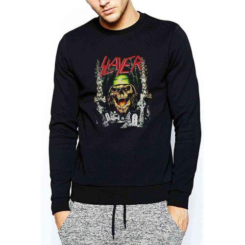 SLAYER Death Metal Heavy Thrash Dark Baskılı Siyah Erkek Sweatshirt