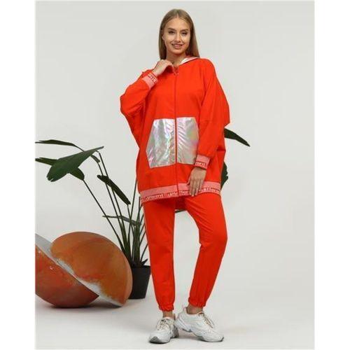 Nursima Triko Detaylı Fermuarlı Spor İkili Takım - 70078.036 - Oranj