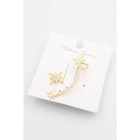 Taşlı Kıkırdak Küpe - Altın