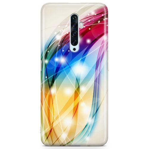 Oppo Reno2 Z 2019 Kılıf Renkli Fiyonklar Arka Kapak Koruma Desenli Full Koruyucu