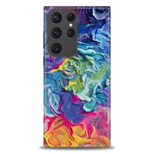 Samsung Galaxy S23 Ultra Kılıf HD Baskılı Kılıf - Colors + Tam Ekran Koruyucu