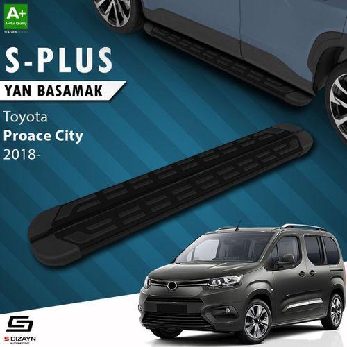 S-Dizayn Toyota Proace City Kısa Şase S-Plus Siyah Yan Basamak 203 Cm 2018 Üzeri