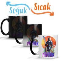 Pantera Negra Rei de Wakanda Sihirli Kupa Bardak Porselen