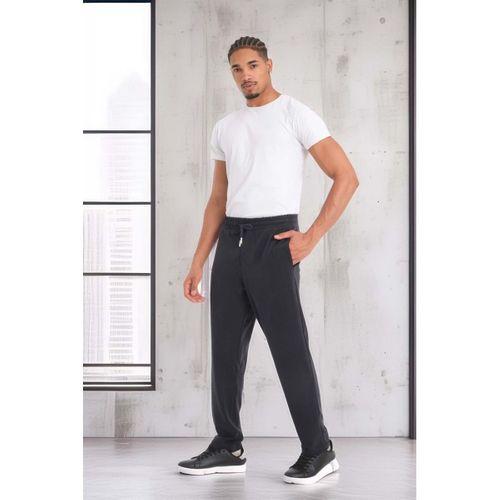 Scuba Modal Kumaş Relaxed Fit Erkek Eşofman Altı Pantolon - Siyah