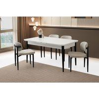Tekno Polo MDF Açılır Mutfak Masa Sandalye Takımı 90x160