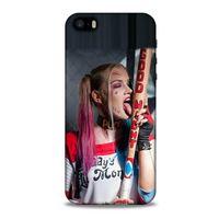 Apple Iphone 5S Uyumlu Kılıf Harley Quinn (23) Ultra Koruma Kılıfı Kırmızı-menekşe