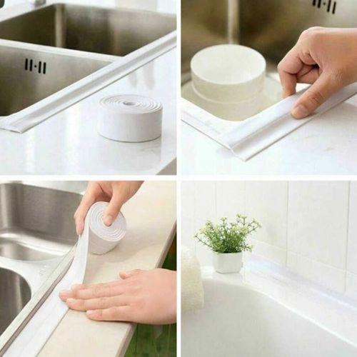Eğitici Oyuncak BEYAZ Su Sızdırmaz Lavabo Kenar Bandı (3.2m)