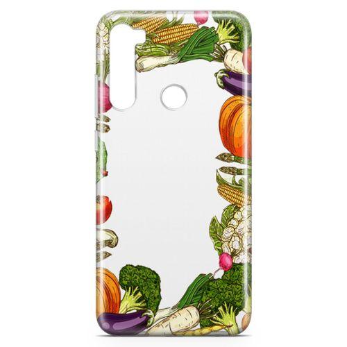 Xiaomi Redmi Note 8 Kılıf Vegan Yiyecekler Arka Kapak Koruma Desenli Full Koruyucu