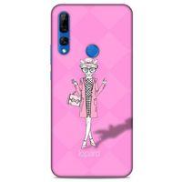 Huawei Y9 Prime 2019 Kılıf FunnyMaX (21) Koruyucu Kapak Şeker Pembe Kedi
