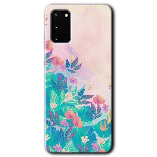Potkal Hediye Fabrikası Samsung Galaxy S20 Kılıf HD Desen Baskılı Arka Kapak - Çizim Yapraklar
