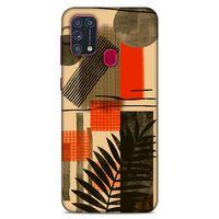 Lopard Samsung Galaxy M31 Uyumlu Kılıf Soyut Sanat (44) Desenli Tough Armor Kılıf