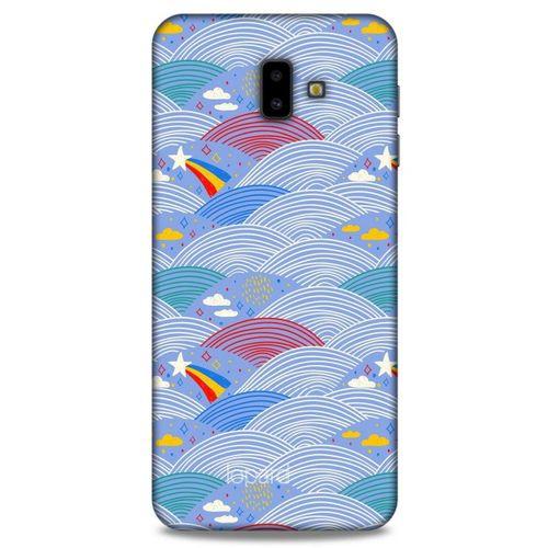 Samsung Galaxy J6 Plus Kılıf Pastel Renkler (2) Kabı Mor Beyaz