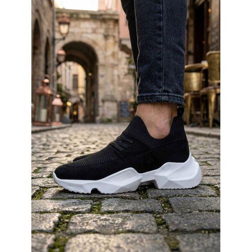 403 Yumuşak Triko Dokulu Yüksek Siyah Taban Spor Ayakkabı