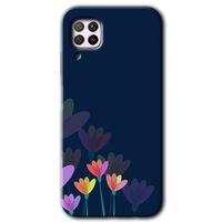 Huawei P40 Lite Kılıf HD Desen Baskılı Arka Kapak - Çizim Çiçekleri + Kırılmaz Cam