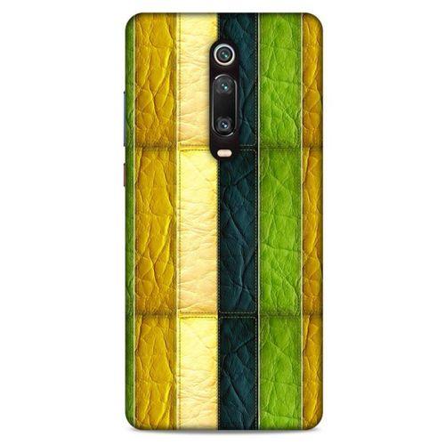 Xiaomi Redmi K20 Pro Kılıf Patchwork (37) Silicone Cover Sarı Lacivert