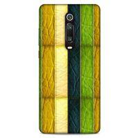Xiaomi Redmi K20 Pro Kılıf Patchwork (37) Silicone Cover Sarı Lacivert