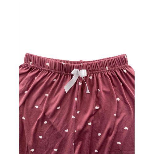 Kadın Beyaz Kalpli Pijama Altı Milan-10500