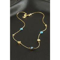 Nazar Mineli Zincir Şans Kolye