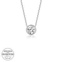 Swarovski Taşlı Lucky Life 925 Ayar Gumuss  Tektaş Bayan Kolye