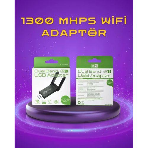 Yüksek Hızlı 1200 Mbps Çift Bant Usb Wifi Adaptör – Güçlü Sinyal, Geniş Uyumluluk