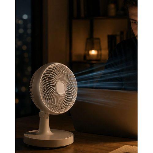 Masaüstü Mini Fan Sessiz Çalışan 2 Hızlı Otomatik Salınımlı Fan