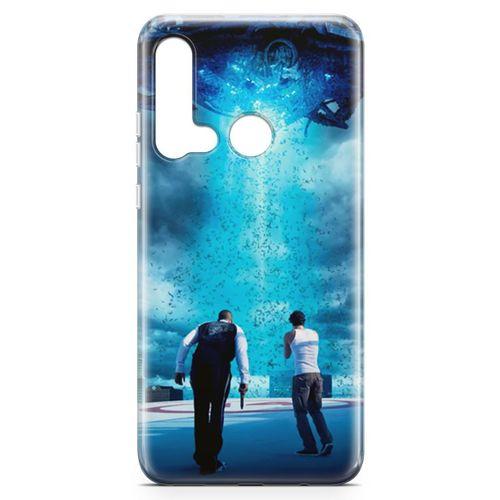 Huawei Nova 5i Kılıf Skyline Arka Kapak Koruma Desenli Full Koruyucu