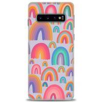 Samsung Galaxy S10 Kılıf HD Baskılı Kılıf - Gökkuşakları + Tam Ekran Koruyucu