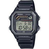 Casio WS-1600H-1AVDF Quartz Silikon Siyah 10 ATM 42 mm Erkek Kol Saati