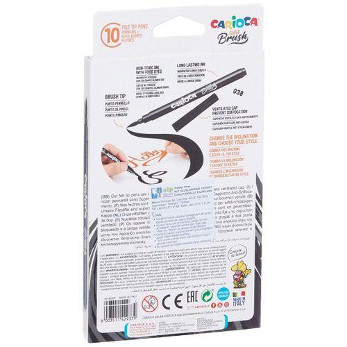 Carioca Carioca Süper Brush Keçeli Boya Kalemi 10Lu