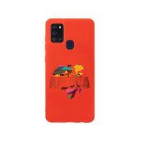 Samsung A21s Africa Premium Silikonlu Kırmızı Telefon Kılıfı