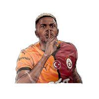 Galatasaray Victor Osimhen Gol Sevinci Büyük Sticker 40X50Cm Orijinal Lisanslı Ürün