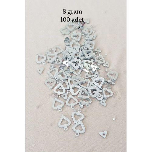 Oya Abiye Bileklik Kolye Pleksi Metalik Plastik Pul Gümüş Renk 8 gram 100 adet - BNC511