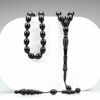 Oltu Taşı Özel Seri İmame Fıçı Oyma İşçilikli Tespih