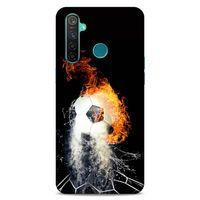Lopard Oppo Realme 5 Pro Uyumlu Kılıf FireX (35) Fit Design Kılıf Futbol
