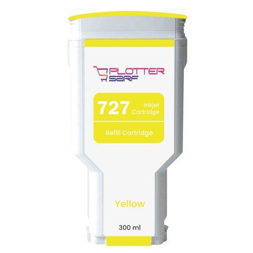 Feyink® HP 727 Yellow (Y) Orijinal Mürekkep Dolumlu Feyink Kartuş 300 ml Sarı, Uyumlu: HP DesignJet T795, T1300, T1200, T2300