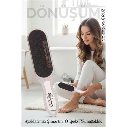 Peeling Çift Taraflı Ayak Törpüsü Nasır Giderici Ölü Deri Pedikür Aleti Solingen Professional