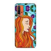 Xiaomi Redmi Note 9 4g Uyumlu Kılıf Face'X 14 Lansman Kılıf Turuncu Saç