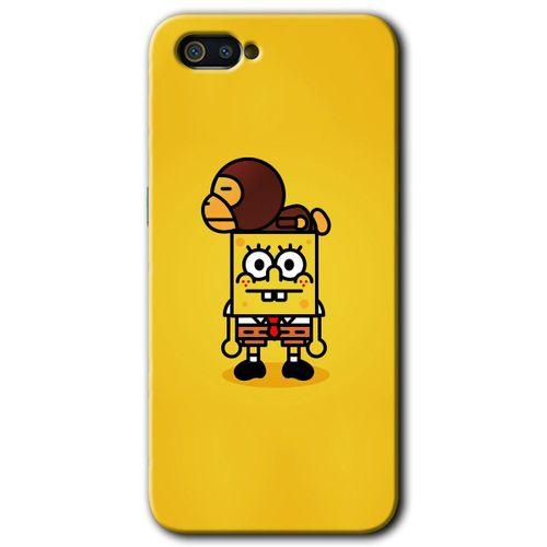 Realme C2 Kılıf HD Desen Baskılı Arka Kapak - Sünger Bob + Kırılmaz Cam
