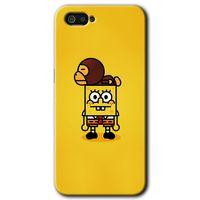 Realme C2 Kılıf HD Desen Baskılı Arka Kapak - Sünger Bob + Kırılmaz Cam