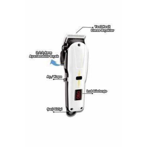 Profesyonel Şarjlı Tıraş Makinesi Turbo Kablosuz Saç Kesme Makinesi