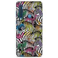 Animax Colorful Zebra Samsung Galaxy A9 2018 Kılıf Desenli Silikon