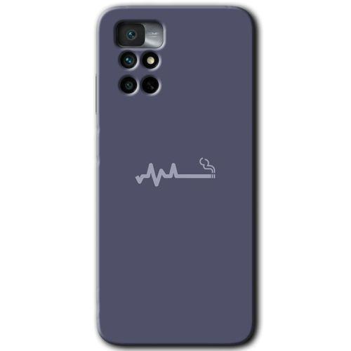 MRCİLETİSİM Xiaomi Redmi Note 11 4G Kılıf HD Desen Baskılı Arka Kapak+Temperli Cam - Sigara Zararlıdır