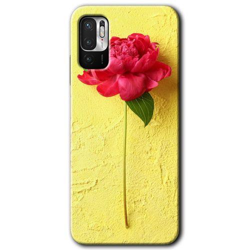 Poco M3 Pro Kılıf HD Desen Baskılı Arka Kapak + Temperli Cam - Kırmızı Gül