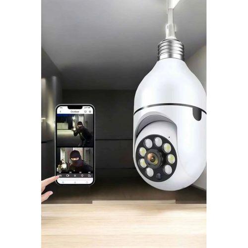 Wifi Kamera Duylu Ampul Görünümlü 360 Derece Dönebilen Ev Kamerası