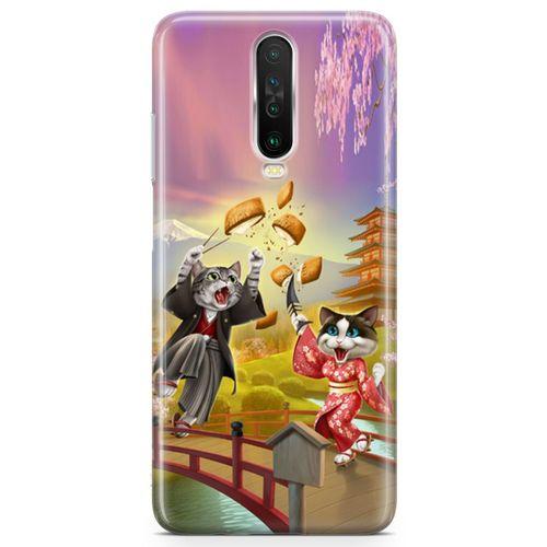 Xiaomi Redmi Poco X2 Kılıf Geyşa Kediler Arka Kapak Koruma Desenli Full Koruyucu